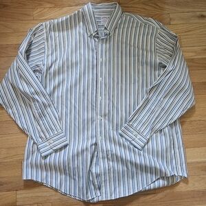 Brooks Brothers Stripe Original Fold shirt XL Supima Cotton Non-Iron Regular Fit